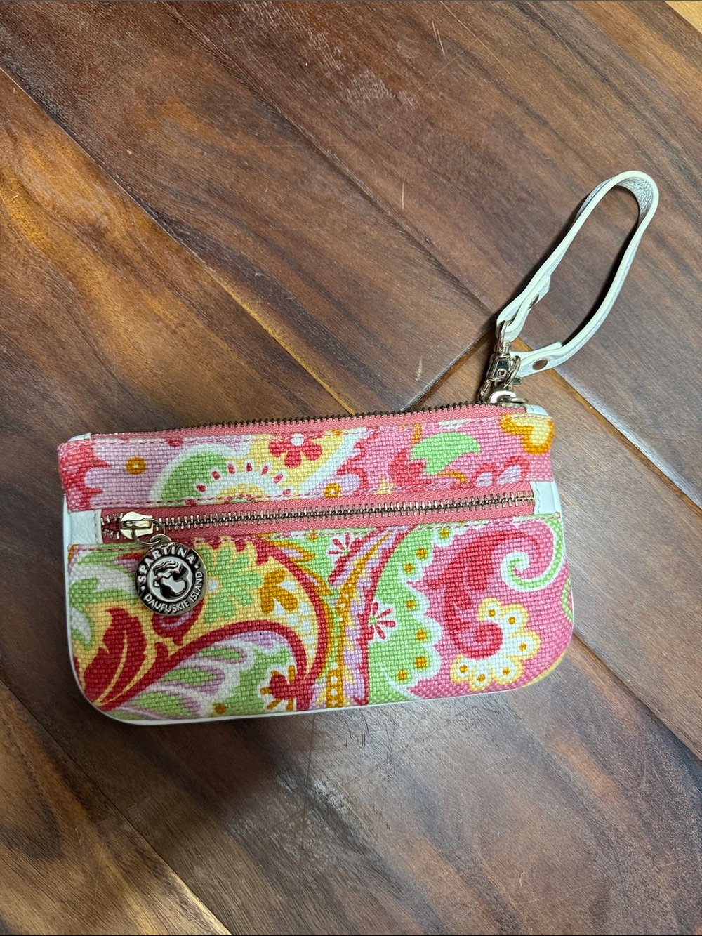 Spartina Pink Paisley Wristlet